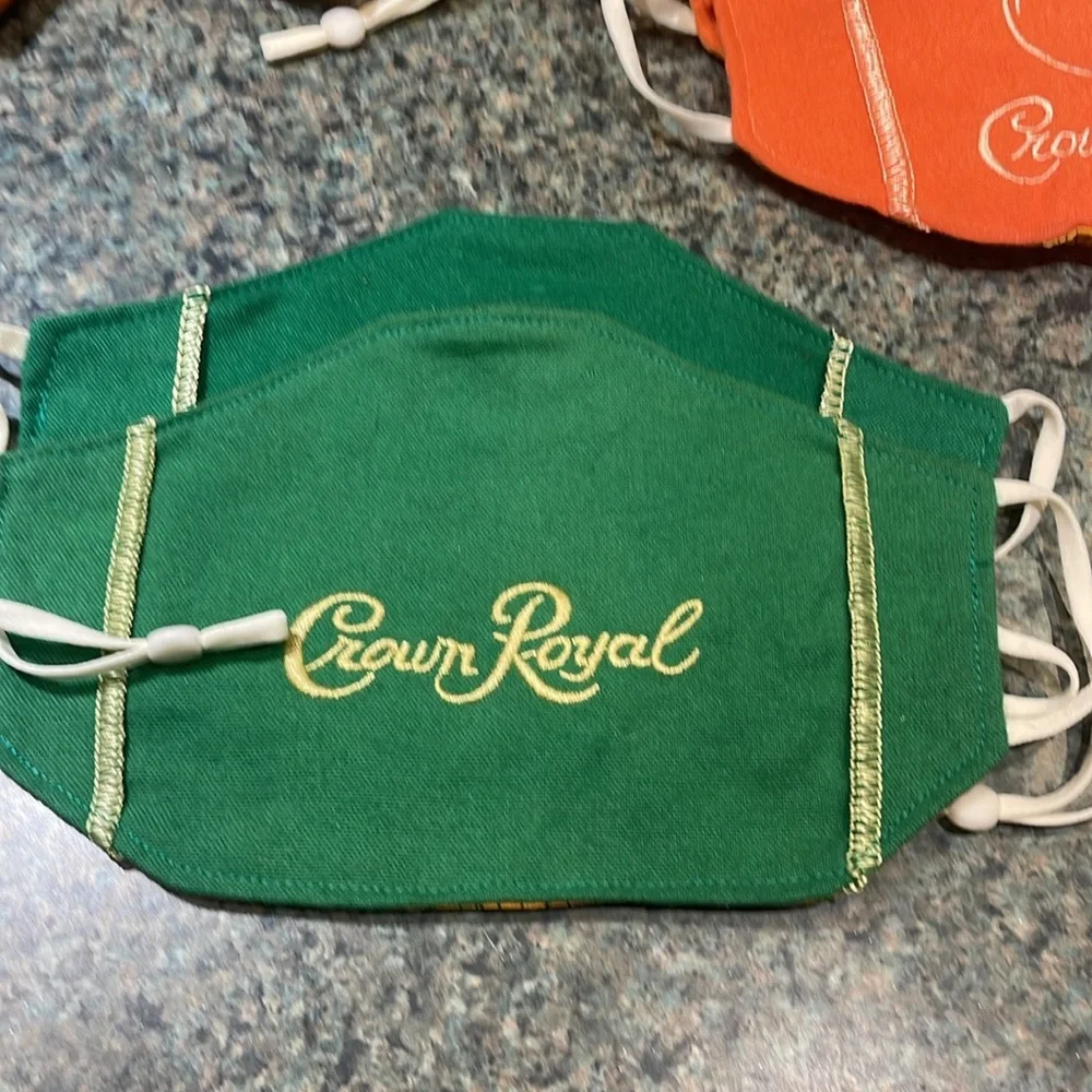 Crown Royal lot of 11 separate face masks made from cocktail bags many colors